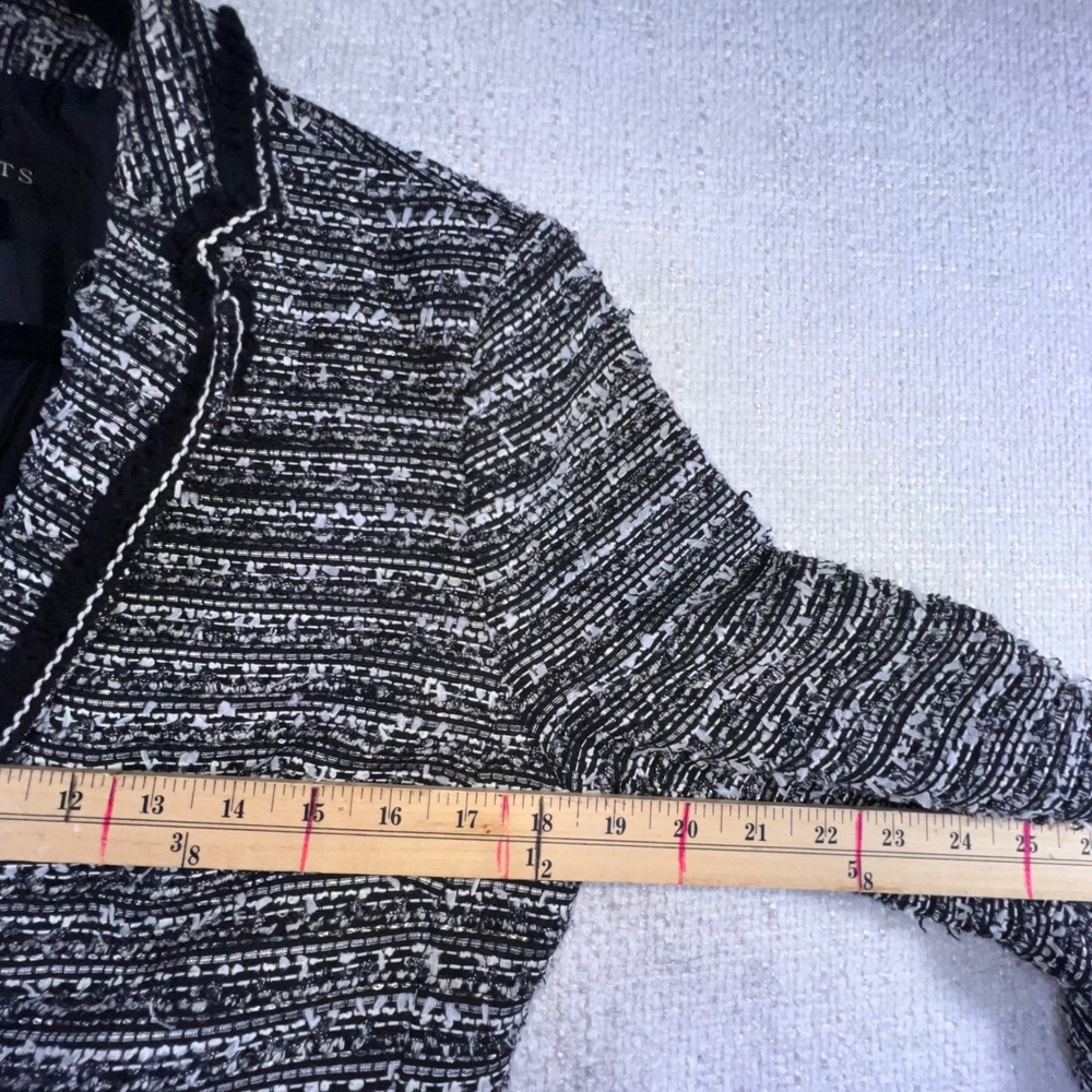 Talbots Women's Black White Tweed Jacket Blazer Size 6 Lined Classic - Picture 5 of 11